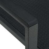 Garden Chair Set of 4 Black Plastic, Steel Standard Lightweight 47890