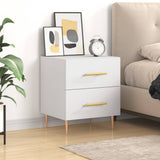 Bedside Cabinet White 40x35x47.5 cm Engineered Wood 827276