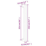 Cabinet Handles 20 pcs Black 224 mm Stainless Steel 3203656