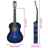 Classical Guitar for Beginner and Kids Blue 1/2 34 70124