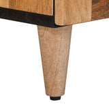 Sideboard with Door Natural 60 x 33.5 x 75 cm Solid Mango Wood 4018285