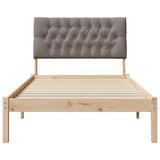 Bed Frame with Upholstered Headboard Brown 100 x 200 cm 878842
