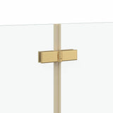 Shower Enclosure Transparent and Gold 120 x 140 cm 42018539