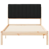 Bed Frame with Upholstered Headboard Black 100 x 200 cm 878071