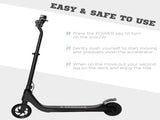 Electric Scooter, 120W Motor E-Scooter, Adjustable Height, Rear Brake for Ages 6 Years - Black T3398P349441