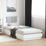 Bed Frame with Headboard White 90x200 cm Engineered Wood 3209940
