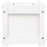 Garden Planters 2 pcs White Solid Wood Pine 837397