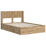 Bed Frame with Storage and Headboard Artisan Oak 120 x 200 cm 3445804