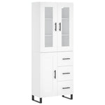 Highboard White 69.5x34x180 cm Engineered Wood 3198681