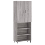 Highboard Grey Sonoma 69.5x34x180 cm Engineered Wood 3196089