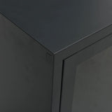 TV Cabinet Black Black powder-coated steel Medium Adjustable Feet 336058