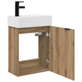 Bathroom Vanity Unit with Tap Artisan Oak 45.5 x 22.5 x 84 cm 889432
