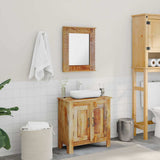 Bathroom Vanity Cabinet with Mirror Solid Mango Wood 243462