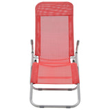 Sunlounger Set of 2 Red Textilene, Powder-coated steel Standard 44339