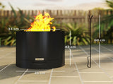 Metal Wood- Pit with Fire Poker - Black T3398P377727