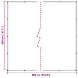 Clear Tarpaulin with Eyelets 4x6 m PVC 4018608
