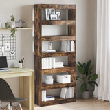 Book Cabinet Smoked Oak 80 x 30 x 198 cm Engineered Wood 3333920