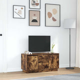 TV Cabinet with LED Lights Smoked Oak 100x41x50 cm 861413