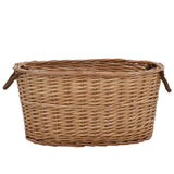 Firewood Basket with Carrying Handles 58x42x29 cm Natural Willow 286982