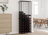 Wine Rack for 95 Bottles Black 54x18x200 cm Wrought Iron 358368