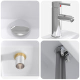 Bathroom Wash Basin Chrome 45.5 x 25.5 x 13 cm Metal 890222