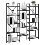 Bookshelf Black Oak 156 x 25 x 167 cm Engineered Wood 868341