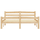 Bed Frame Natural Wood Solid pinewood, plywood 120x200 cm 322063