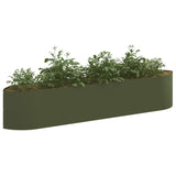 Raised Garden Bed Olive Green 220 x 40x 40 cm Steel 8011722