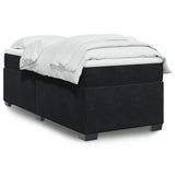 Box Spring Bed with Mattress Black 90x200 cm Velvet 3285259