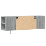 TV Wall Cabinet with LED Lights Grey Sonoma 135x31x39.5 cm 852388