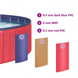 Dog Pool Folding Red 200 x 30 cm Thick PVC 42028262