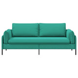 3-Seater Sofa Turquoise 222 x 81 x 89 cm Velvet 42048652