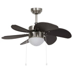 Ceiling Fan with Light 76 cm Dark Brown 51488