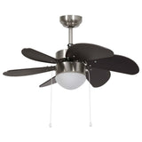 Ceiling Fan with Light 76 cm Dark Brown 51488