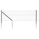 Fence with Posts Grey 0.6 x 100 m PVC-coated steel 3353299