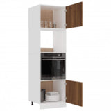 Microwave Cabinet Lyon Brown Oak 60x57x207 cm Engineered Wood 3334022