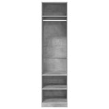 Wardrobe Concrete Grey 50x50x200 cm Engineered Wood 800238