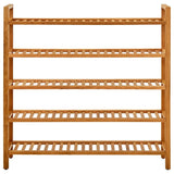 Shoe Rack with 5 Shelves 100x27x100 cm Solid Oak Wood 331751