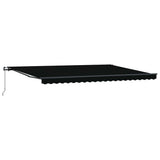 Retractable Awning Black 500 x 350 cm Polyester and Steel 3331521