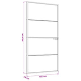 Interior Door 102.5 x 201.5 cm Tempered Glass and Aluminium 42054104
