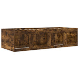 Bed Frame with Storage Smoked Oak 80 x 200 cm Engineered Wood 3429495
