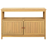 Garden Console Table with Storage Light Acacia 110 x 35 x 75 cm 42026801