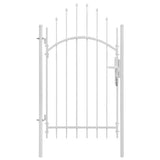 Garden Gate Steel 1x2.45 m White 143067