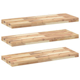 Floating Shelves 3 pcs 80x30x4 cm Untreated Solid Wood Acacia 3279453