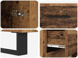 Highboard with Drawer 2 pcs Old Wood Engineered Wood and Glass 3415681