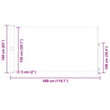 Patio Retractable Side Awning 160x300 cm Red 48351