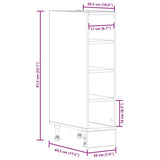 Bottom Cabinet Riga Artisan Oak 20x44.5x81.5 cm Engineered Wood 854192
