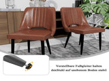 Dining Chairs with Cut-Outrest, Modern Kitchen Chair, Scandinavian Faux Leather Chair with High 72296044
