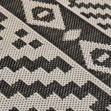 Outdoor Flatweave Rug 200x280 cm Black Stripes 340854