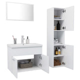 Bathroom Furniture Set White Engineered Wood 3071405